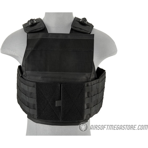 Lancer Tactical Battle 1000D Nylon MOLLE Tactical Vest - BLACK