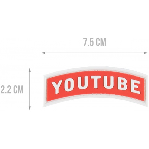 G-Force Youtube PVC Morale Patch - RED