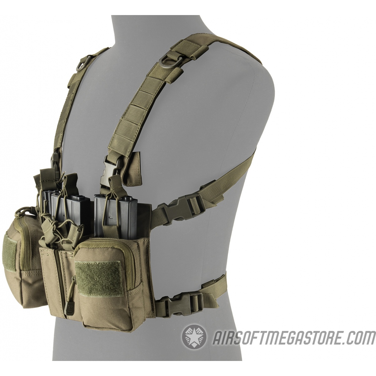 Lancer Tactical Adaptive Sniper Chest Rig OD GREEN Airsoft Megastore