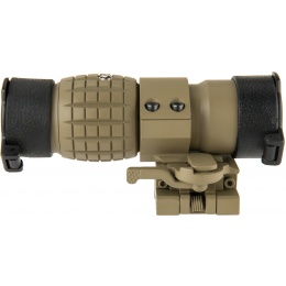 Lancer Tactical 1 - 3x Adjustable Magnifier w/ QD Mount - TAN