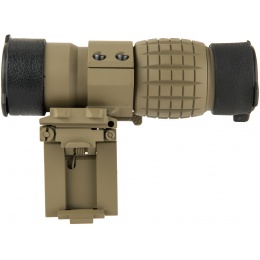 Lancer Tactical 1 - 3x Adjustable Magnifier w/ QD Mount - TAN