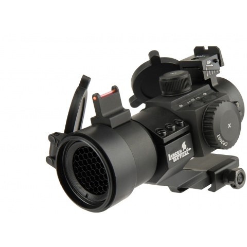 Lancer Tactical Outdoor Fiber Sight and Red Dot Hunting Scope - BLACK