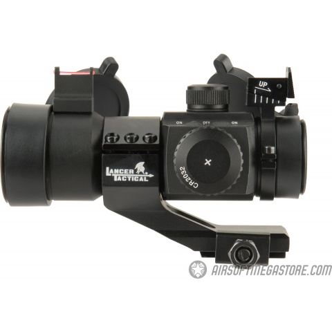 Lancer Tactical Outdoor Fiber Sight and Red Dot Hunting Scope - BLACK