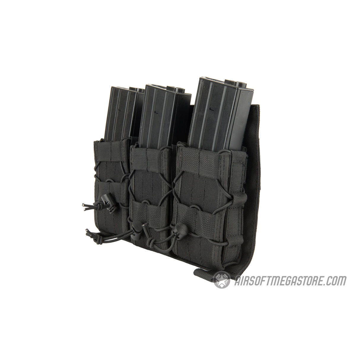 Lancer Tactical Adaptive Hook and Loop Triple AR Mag Pouch BLACK