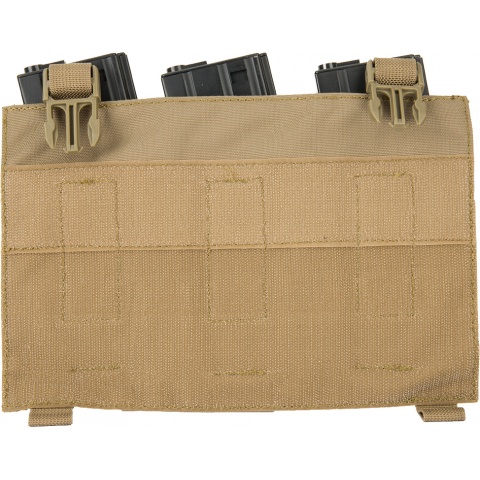 Lancer Tactical Adaptive Hook and Loop Triple AR Mag Pouch - TAN