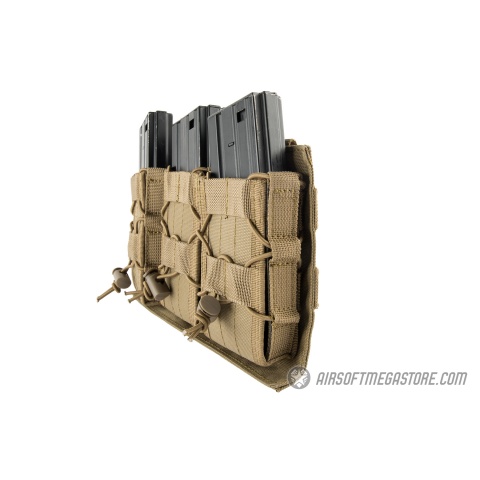 Lancer Tactical 1000D Nylon MOLLE Triple AR Mag Pouch - TAN