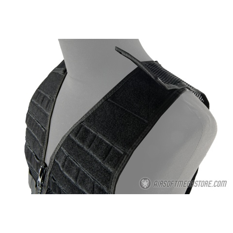 Lancer Tactical Breathable MOLLE/PALS Adjustable Mesh Vest - BLACK