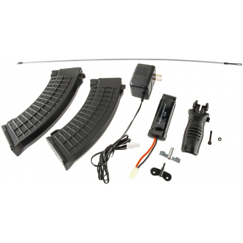 Echo1 Full Stock Red Star 47 RIS AEG w/ Battery and Charger - BLACK