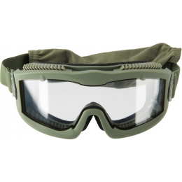 Lancer Tactical Rage Protective Black Airsoft Goggles CLEAR LENS CA-227B2 