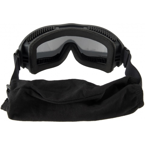 Lancer Tactical AERO Protective Black Airsoft Goggles - SMOKE/YELLOW/CLEAR LENS