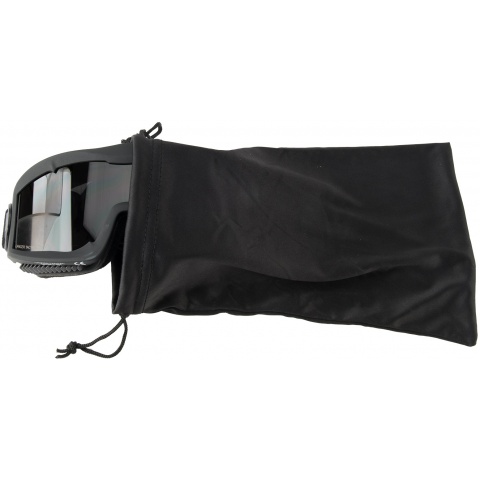 Lancer Tactical AERO Protective Black Airsoft Goggles - SMOKE/YELLOW/CLEAR LENS