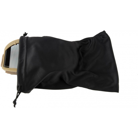 Lancer Tactical AERO Protective Tan Airsoft Goggles - SMOKE/YELLOW/CLEAR LENS