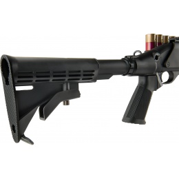 JAG Arms Scattergun TSS Airsoft Gas Shotgun w/ Side Saddle - BLACK