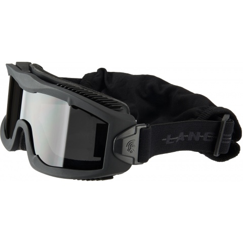 Lancer Tactical AERO Protective Black Airsoft Goggles - SMOKE LENS