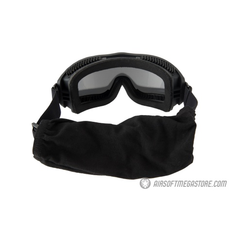Lancer Tactical AERO Protective Black Airsoft Goggles - SMOKE LENS