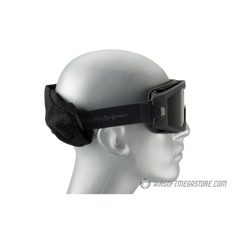 Lancer Tactical AERO Protective Black Airsoft Goggles - SMOKE LENS