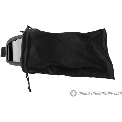Lancer Tactical AERO Protective Black Airsoft Goggles - SMOKE LENS