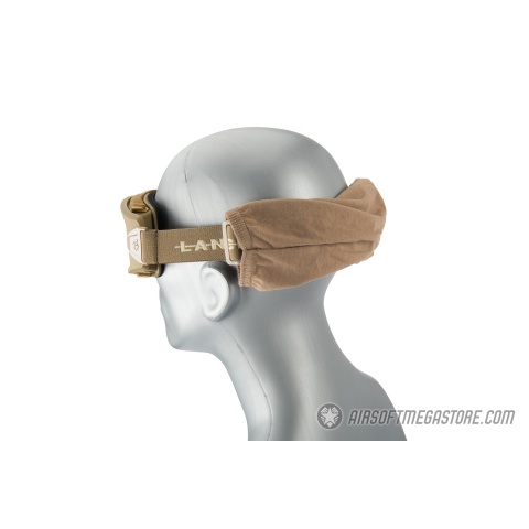 Lancer Tactical AERO Protective Tan Airsoft Goggles - CLEAR LENS