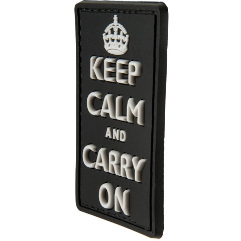 G-Force Keep Calm and Carry On PVC Morale Patch - BLACK