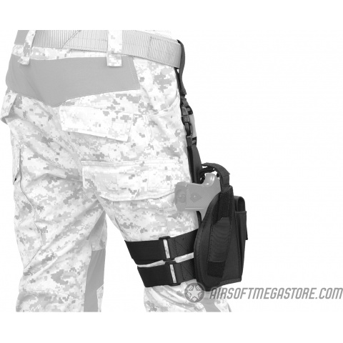Lancer Tactical 1000D Nylon Drop Leg Holster - BLACK