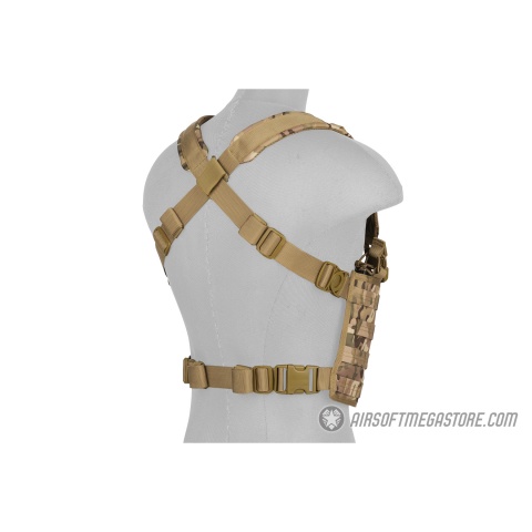Lancer Tactical Airsoft 1000D Nylon Lightweight MOLLE Chest Rig - CAMO