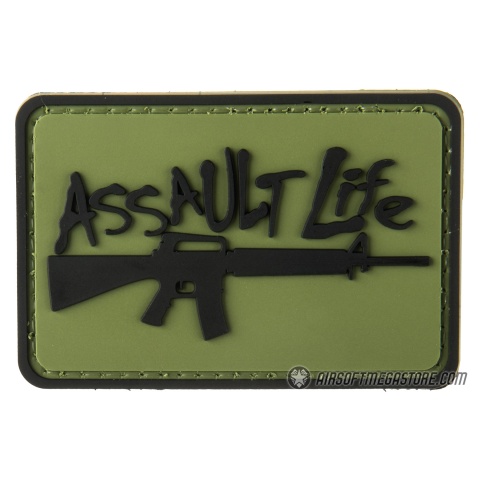 G-Force Assault Life PVC Morale Patch - OD Green