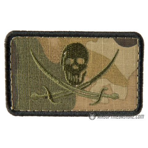 G-Force Camo Pirate Flag Embroidered Morale Patch