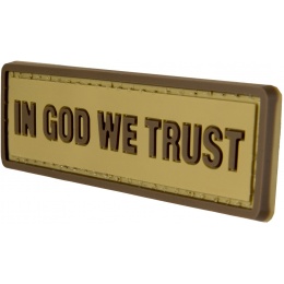 G-Force In God We Trust PVC Morale Patch - TAN