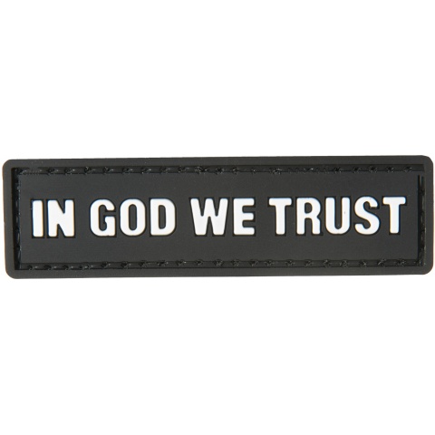 G-Force In God We Trust PVC Morale Patch - BLACK