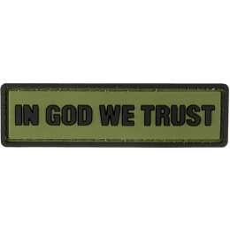 G-Force In God We Trust PVC Morale Patch - OD GREEN