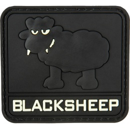 G-Force Glow-in-the-Dark Black Sheep PVC Large Patch - BLACK