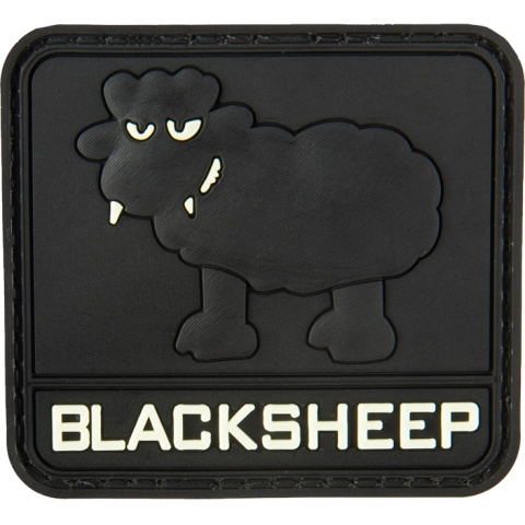 G-Force Glow-in-the-Dark Black Sheep PVC Large Patch - BLACK