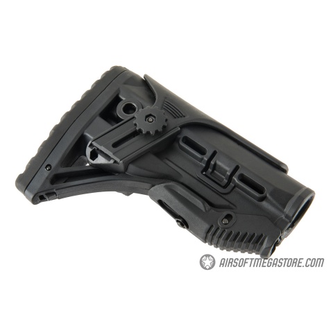 Ranger Armory M4 Tactical Stock With Adjustable Cheek Rest - BLACK