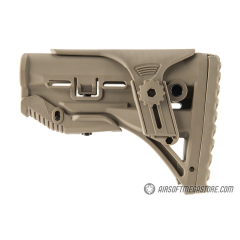 Ranger Armory M4 Tactical Stock With Adjustable Cheek Rest - TAN