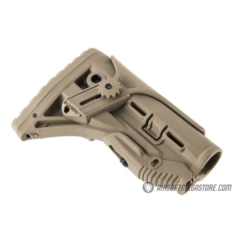 Ranger Armory M4 Tactical Stock With Adjustable Cheek Rest - TAN