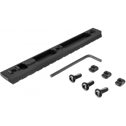 Ranger Armory 13-Slot Aluminum Picatinny Rail Section for M-LOK - BLACK