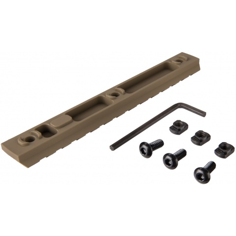 Ranger Armory 13-Slot Aluminum Picatinny Rail Section for M-LOK - TAN
