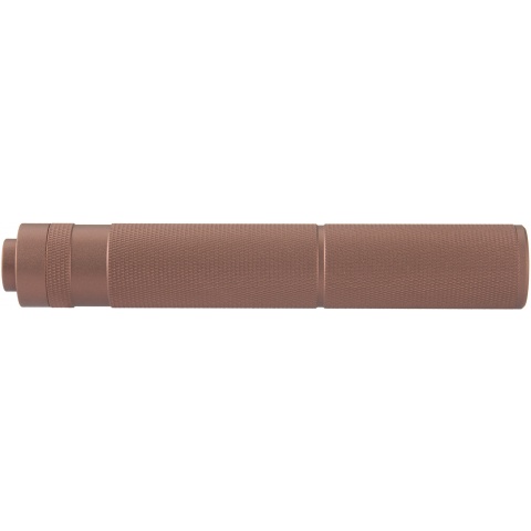 Lancer Tactical 195mm Aluminum Knurled Mock Suppressor - COYOTE BROWN
