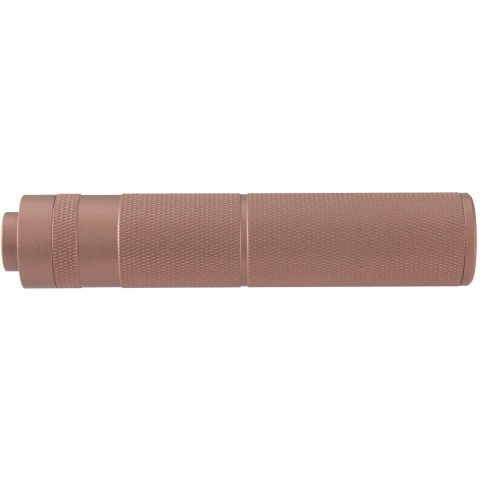 Lancer Tactical 155mm Aluminum Knurled Mock Suppressor - COYOTE BROWN