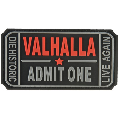 G-Force Valhalla Ticket PVC Morale Patch - BLACK