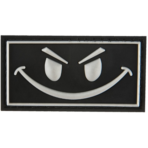 G-Force Dark Evil Smile PVC Morale Patch - BLACK