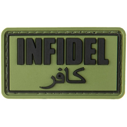 G-Force Infidel PVC Morale Patch - OD GREEN