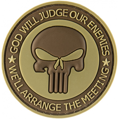 G-Force God Will Judge Our Enemies PVC Morale Patch - TAN