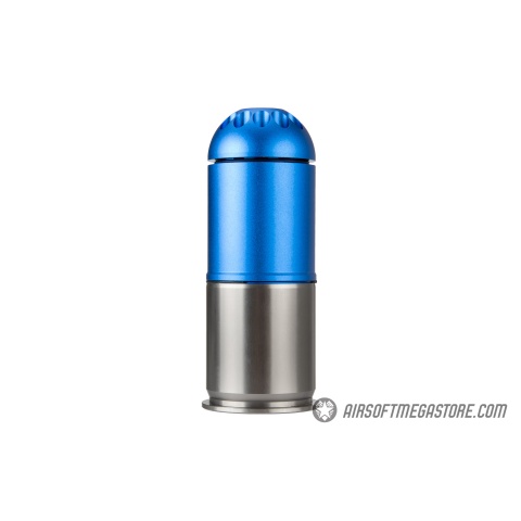 Atlas Custom Works Airsoft 120 Round Grenade Shell - BLUE / SILVER