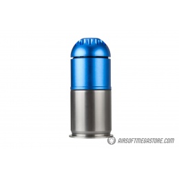 Atlas Custom Works Airsoft 96 Round Grenade Shell - BLUE / SILVER