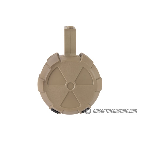 ICS 2000 Round Electric Drum Magazine w/ M4 Adapter - TAN