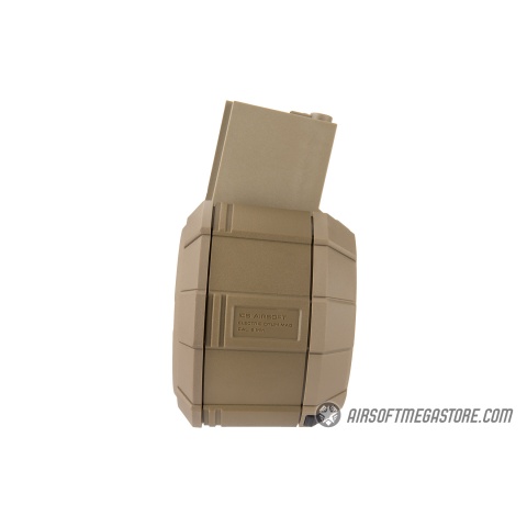 ICS 2000 Round Electric Drum Magazine w/ M4 Adapter - TAN