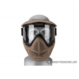 AMA Full Face Airsoft mask w/ A Full Adjustable Strap - TAN