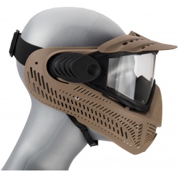 AMA Full Face Airsoft mask w/ A Full Adjustable Strap - TAN