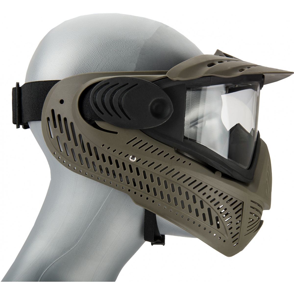 AMA Full Face Airsoft Mask w/ A Full Adjustable Strap OD GREEN